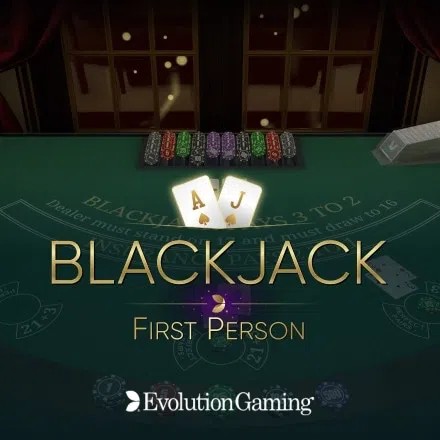 Official Table Games logo: First Person Blackjack by Evolution at Nine Casino