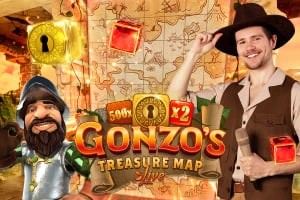 Gonzo's Treasure Map by Evolution, showcased at nine-casinó.it – game logo